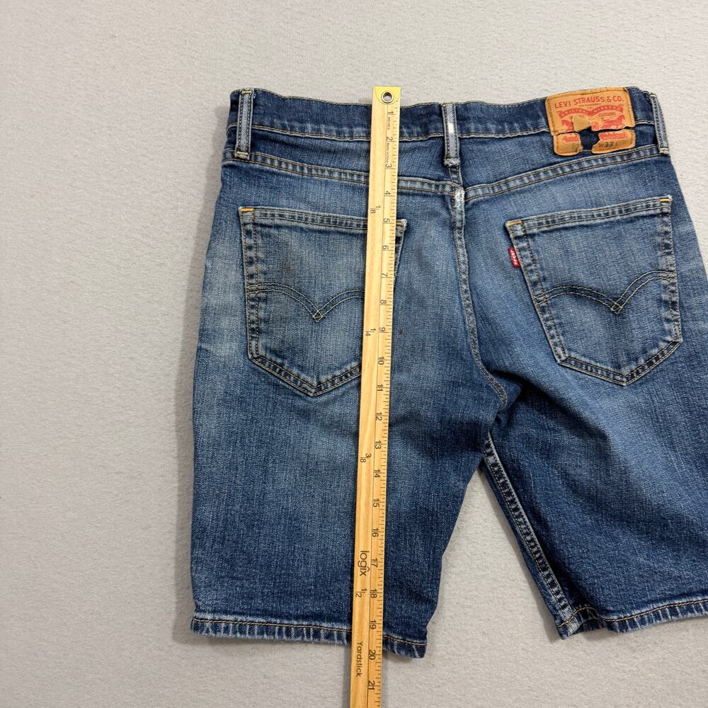 Levis 511 Slim Fit Jean Shorts Men's 33 Blue 10" Inseam Blue Denim Jorts Faded - Picture 9 of 12